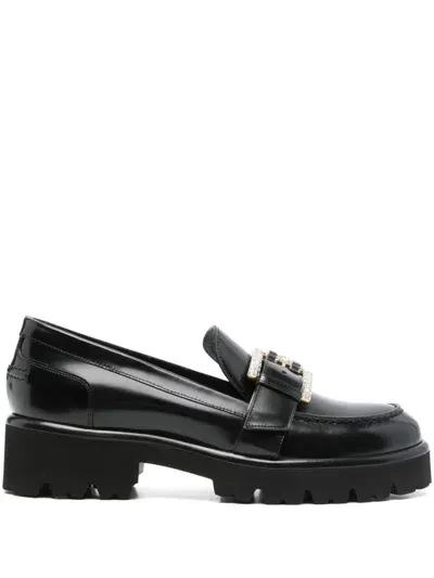 René Caovilla Martha Loafers In Black