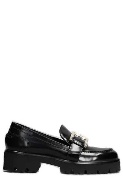 René Caovilla Martha Loafers In Black