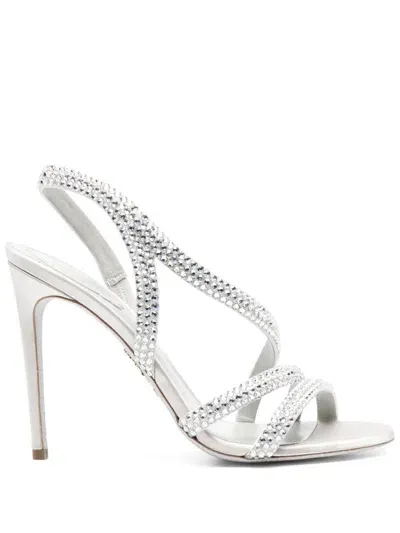 René Caovilla 120mm Lisa Sandals In Grey