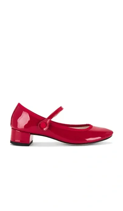 Repetto Lio Mary Jane 35mm Leather Pumps In Red