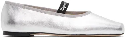 Repetto Silver Lisbeth Ballerina Flats In Argent