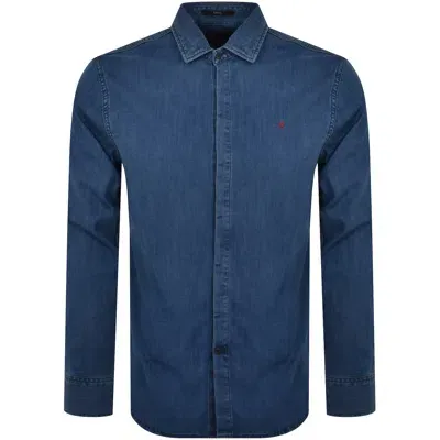 Replay Long Sleeved Shirt Blue