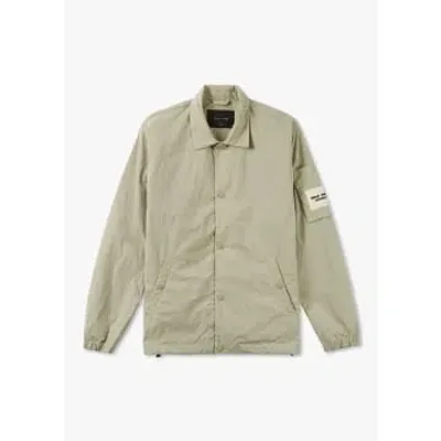 Replay Sartoriale Mens Crinkle Effect Nylon Jacket In Cream In Camel Fabric