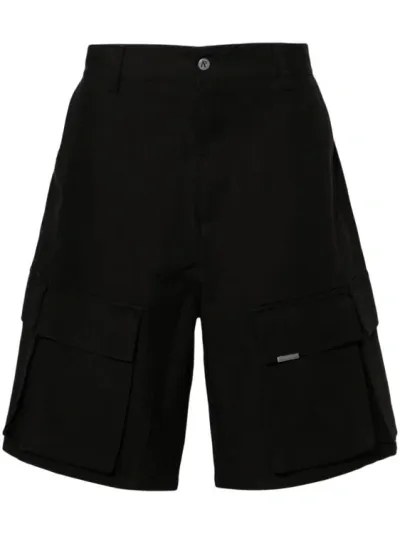 Represent Logo-plaque Cargo Shorts In Black