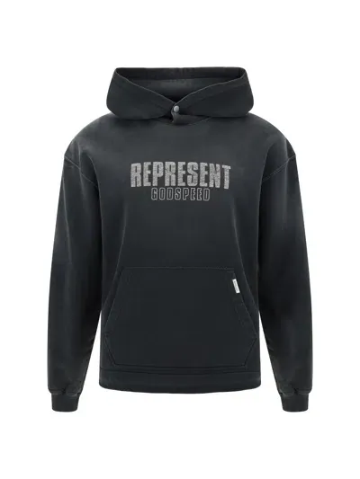 Represent Hoodie In Aged Black