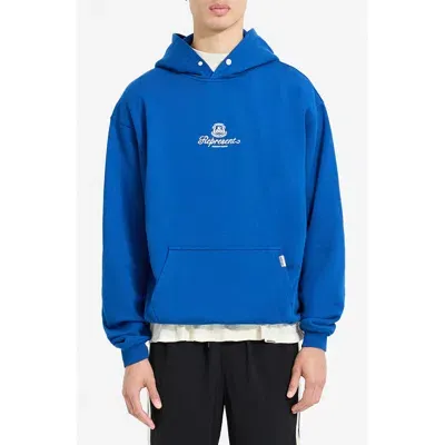 Represent Permanent Vacation Oversize Graphic Hoodie In Royal Blue