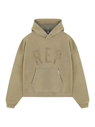 Represent Rep Applique Hoodie In Nude & Neutrals