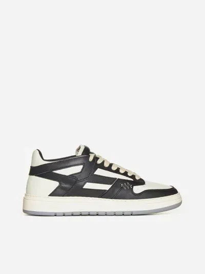 Represent Reptor Leather Low Sneakers In Black