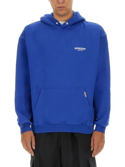 Represent Sweatshirt With Logo In Blue