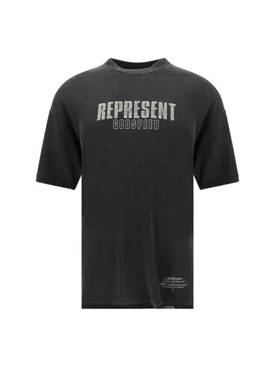 Represent T-shirt In Aged Black