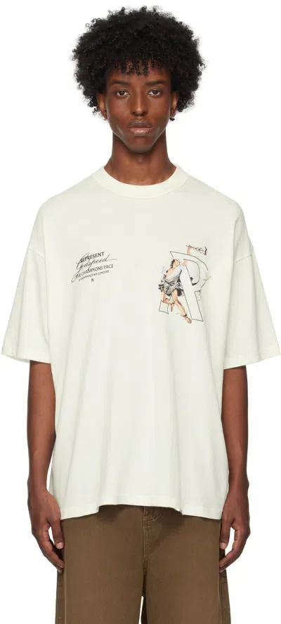 Represent White Hermes T-shirt In Flat White