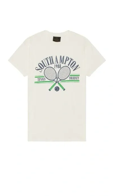 Retro Brand Southampton Tennis Tee In White