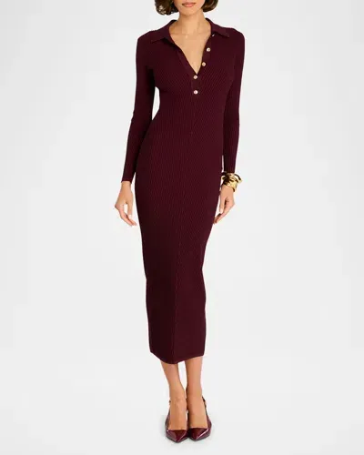 Retroféte Buffy Knit Dress Metallic Port