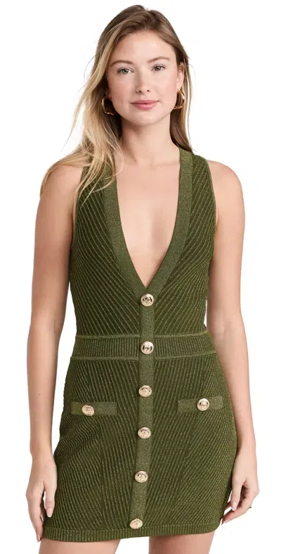 Retroféte Ellison Dress Metallic Military Green