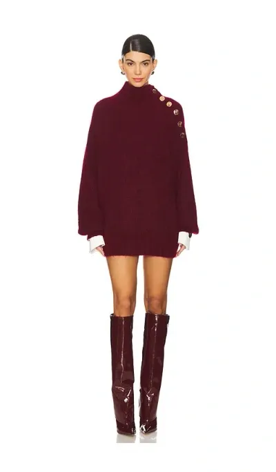 Retroféte Marve Sweater In Burgundy