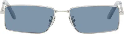 Retrosuperfuture Silver Chopper Sunglasses In Metallic