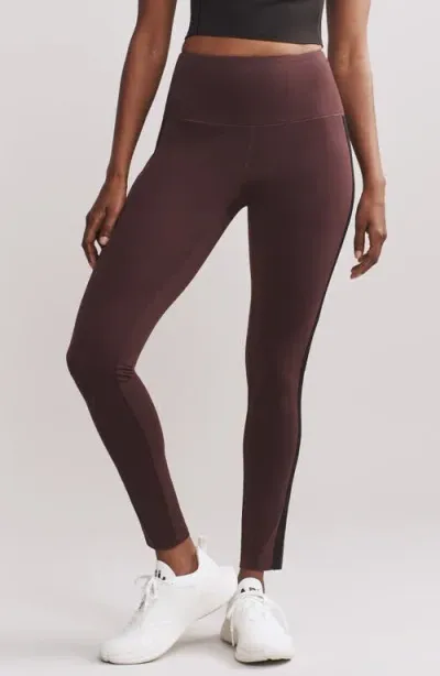 Rhone Alpine Fleece Leggings In Brown Berry