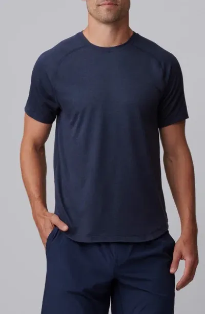 Rhone Atmosphere Short Sleeve Crewneck Tee In Navy Heather