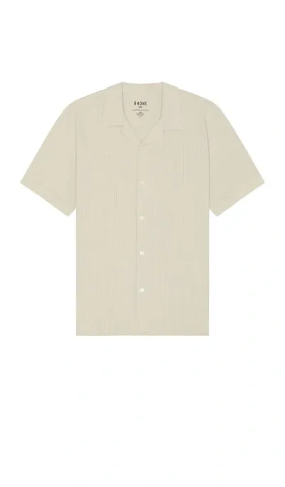 Rhone Big Easy Seersucker Camp Collar Shirt In 石色