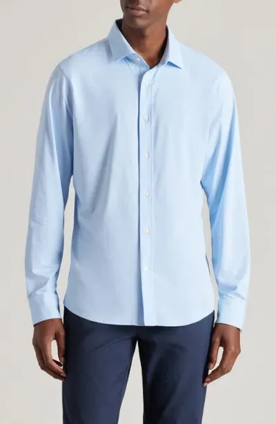 Rhone Commuter Microdiamond Stretch Button-up Shirt In Blue Micro Diamond