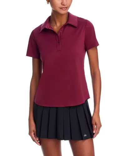 Rhone Course To Court Polo Shirt In Burgundy