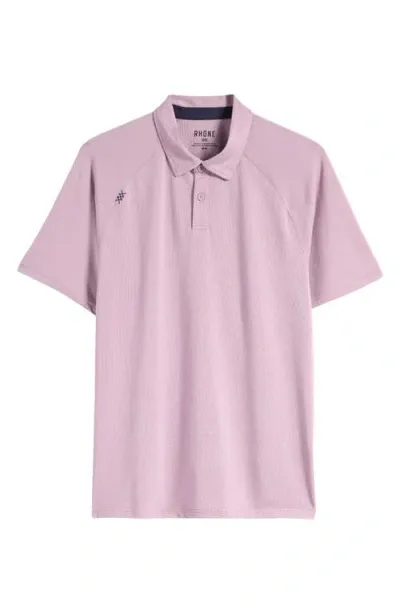 Rhone Delta Piqué Performance Polo In Purple