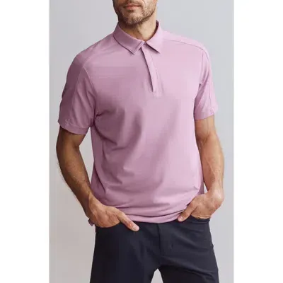 Rhone Momentum Quarter Zip Polo In Discreet Mauve