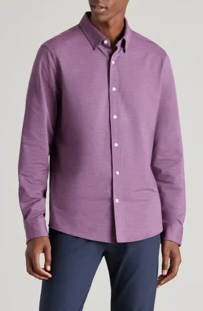 Rhone Slim Fit Commuter Button-up Shirt In Purple