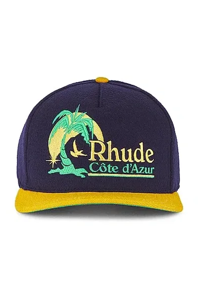 Rhude Azur Coast Hat In Navy