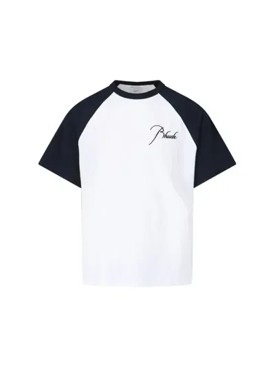 Rhude Embroidered T-shirt In White