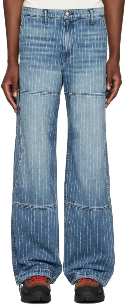 Rhude Indigo Wabash Reza Double Knee Jeans