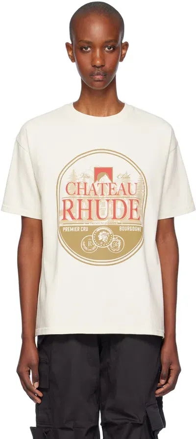 Rhude Off-white Premier Cru T-shirt In 0241 Vtg White