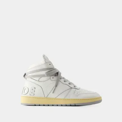 Rhude Rhecess Hi Sneakers In White