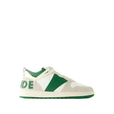 Rhude Rhecess Leather Sneakers In White