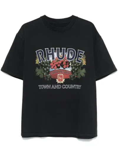 Rhude Town And Country T-shirt In Black