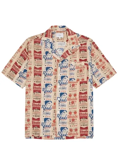 Rhude Voyage De  Printed Silk Shirt In Multicolor