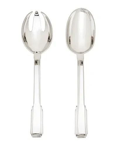 Ricci Silversmith Art Deco Salad Serving Set In Silver