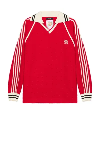 Rice Nine Ten Knitting Classic Soccer Jersey In Red