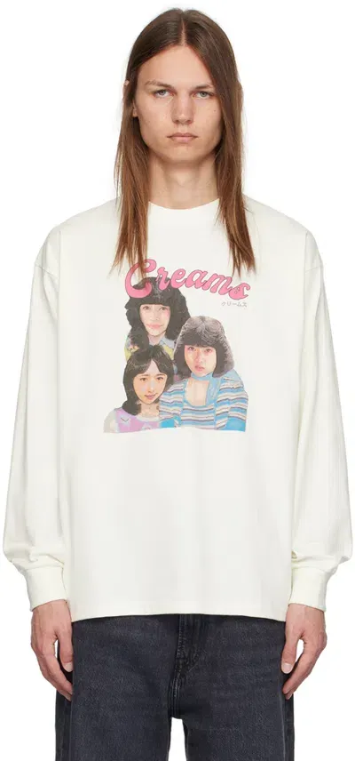 Rice Nine Ten Off-white Girls Pop Idol Long Sleeve T-shirt