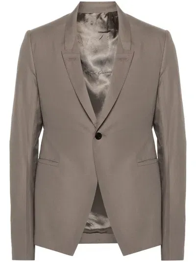 Rick Owens Wool Fogpocket Blazer In Neutrals