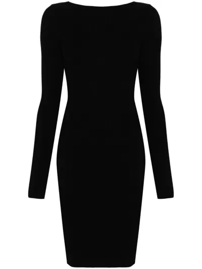 Rick Owens Black Column Midi Dress