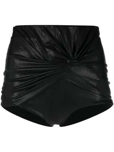 Rick Owens Apollo High-waist Mini Shorts In Black