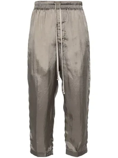 Rick Owens Astaires High-waist Cropped Trousers In Grey