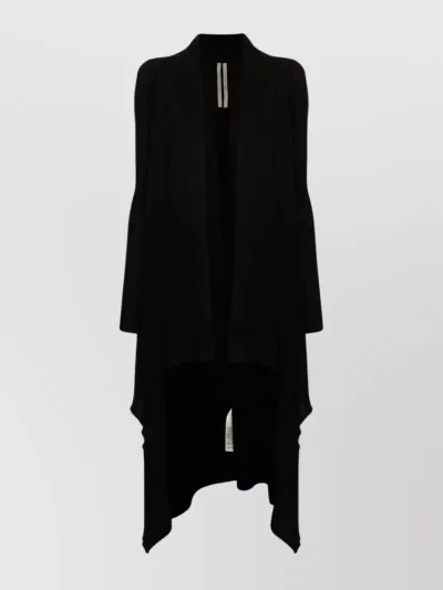 Rick Owens Asymmetrical Hem Wrap Knit In Black