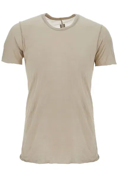 Rick Owens Basic T-shirt In Neutro