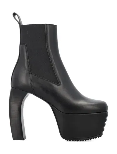 Rick Owens Beatle Banana Boots In Black