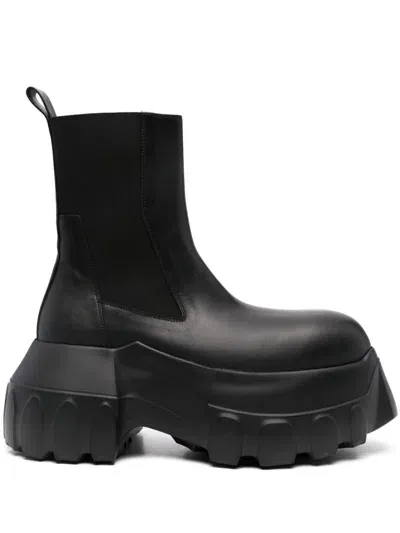 Rick Owens Beatle Mega Tractor Boots In Black