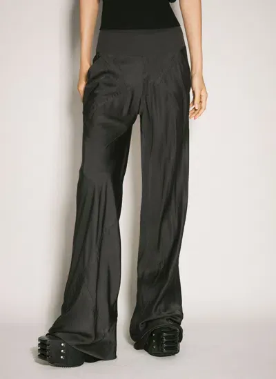 Rick Owens Bias Satin Pants In Brown