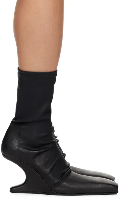 Rick Owens Cantilever Sisy 80mm Leather Boots In Black