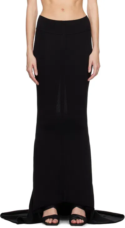 Rick Owens Black Porterville Dauphine Maxi Skirt In 09 Black